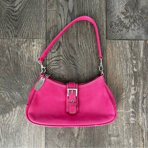 TIGNANELLO Vintage Y2K Genuine Leather Barbie Pink Small Shoulder Bag
